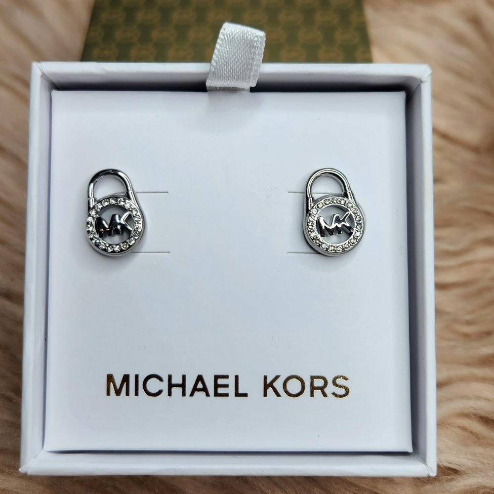 NWT MICHAEL KORS  Padlock Earrings & Slider Bracelet Set-Authentic - Picture 3 of 7